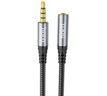 Аудиосоединитель Hoco UPA20 (3,5мм папа+3,5мм мама), 1м черный#2085182