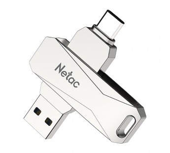 Флеш-накопитель USB 3.0 32GB Netac U782C Dual серебро (USB 3.0/3.1 + Type C)#2110560