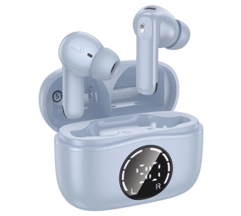 Беспроводные Bluetooth-наушники HOCO EQ22 (7 ч/400 mAh/дисплей) голубые#2141269