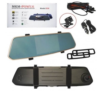 Автомобильный видеорегистратор зеркало (сенсорный экран) MRM D30 5.0" + камера заднего хода#2086405