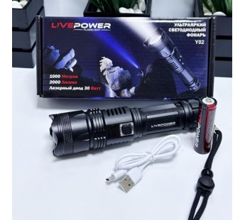 Ручной Светодиодный фонарь Y02 30W#2086246