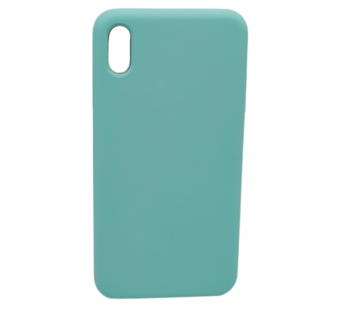 Чехол iPhone XS Max Silicone Case №21 (с Лого) в упаковке Голубой лед#2087605