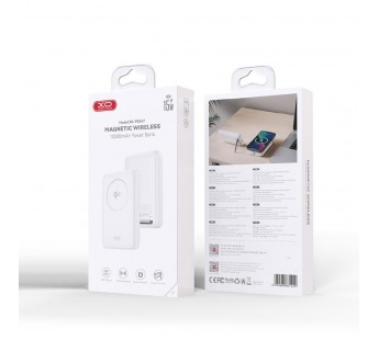 Внешний аккумулятор XO PR247 QI2 беспроводная зарядка, 10000mAh (PD30W, magsafe) белый#2096911