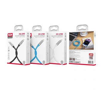 Кабель Type-C - Apple Lighting XO NB-Q228A 27W PD черный 1.2м#2118364