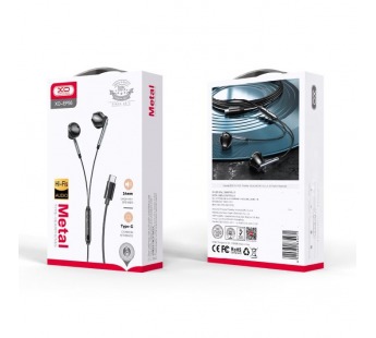 Наушники с микрофоном XO EP66, Type-C, цвет черный#2087880