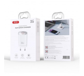 Сетевое зарядное устройство XO CE21, 30W (1C1A), цвет белый#2087877