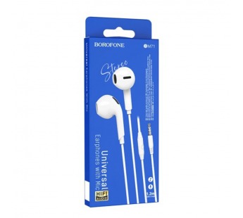 Проводные наушники 3.5 BOROFONE BM71 белые#2087863