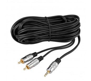 Шнур 2RCAшт.- шт. 3,5мм AV GOLG 5м#2088364