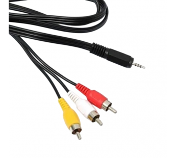 Шнур 3RCAшт.- шт. 3,5мм AV GOLG 5м#2109051