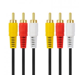 Шнур 3RCA шт. - 3RCA шт. VIXION CAB31 1.5m (черный)#2088340