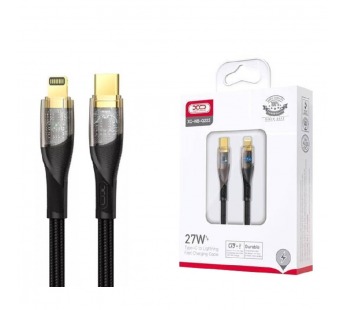 Кабель USB-C XO NB-Q223A 27W PD Type-C/Lighting черный 1м#2088330