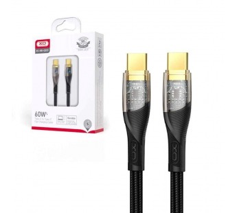 Кабель USB-C XO NB-Q223B 60W PD Type-C/Type-C черный 1м#2088329