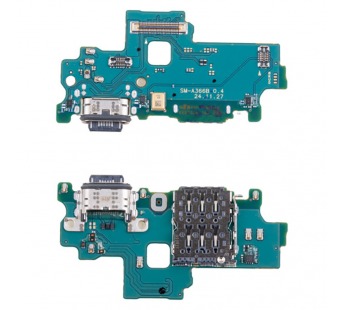 Шлейф для Samsung Galaxy A36 5G (A366B) плата системный разъем/разъем SIM/микрофон - Премиум#2089380