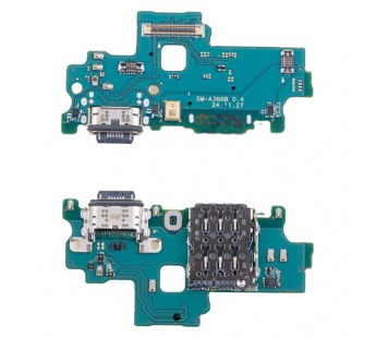 Шлейф для Samsung Galaxy A36 5G (A366B) плата системный разъем/разъем SIM/микрофон - Премиум#2128330
