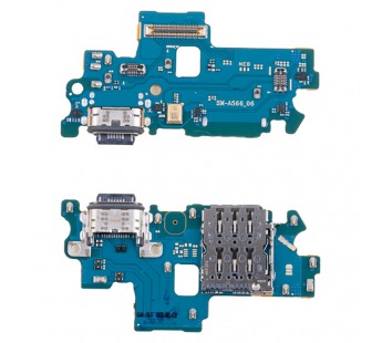 Шлейф для Samsung Galaxy A56 5G (A566B) плата системный разъем/разъем SIM/микрофон - Премиум#2089384
