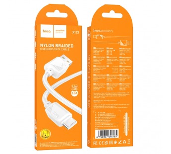 Кабель USB Hoco X113 Type-c белый 1м#2090273