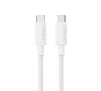 Кабель Type-C - Type-C Acefast C18-03 (3A, 60W, PD, оплетка нейлон, 1.2 м) Белый#2136790