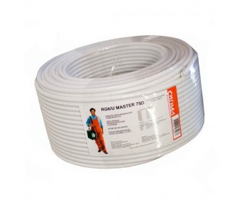 Кабель коаксиальный RG-6U Fe/Al 1,02/0,12*64 100м Master#2089651