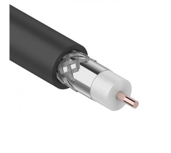 Кабель коаксиальный RG-6U, 75Ом, CCS/Al/Al, 48%, 100м, OUTDOOR, черный PROconnect#2089654