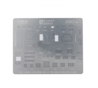 BGA трафарет Amaoe (LCD:3, V6.0) для дисплеев и Face ID iPhone X/XR/Xs/Xs Max/11/11 Pro/11 Pro Max/12/12 mini/12 Pro/12 Pro Max/12/12 mini/13 Pro/13 Pro Max/14/14 Plus/14 Pro/14 Pro Max/15/15 Plus/15 Pro/15 Pro Max#2104087