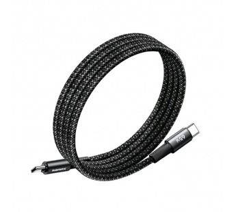 Кабель Type-C - Type-C Remax CB07 (65W, PD, оплетка нейлон, магнитное крепление, 1,2 м) Черный#2092995