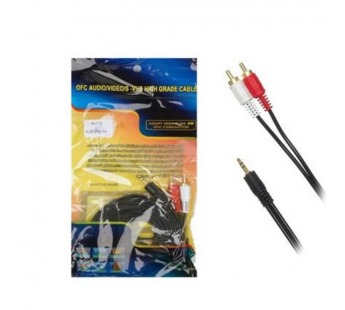 Кабель AUX на 2RCA AV19 (позолоченый након.) 3м#2090526