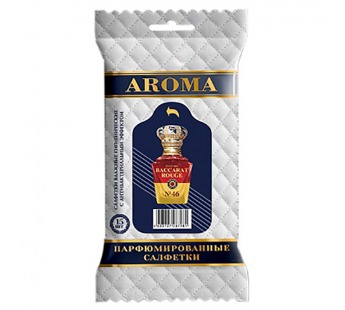Влажные салфетки AROMA TOP LINE Baccarat Rouge  универсальные 15шт#2090663