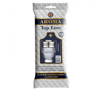 Влажные салфетки AROMA TOP LINE Paco Rabanne INVICTUS универсальные 30шт#2090649