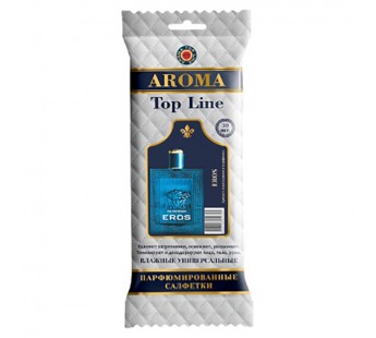 Влажные салфетки AROMA TOP LINE Versace EROS универсальные 30шт#2090645