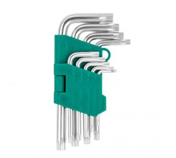 Набор ключей торцевых T-TORX® коротких с центрированным штифтом, T10H-Т50Н 9 предметов#2138270