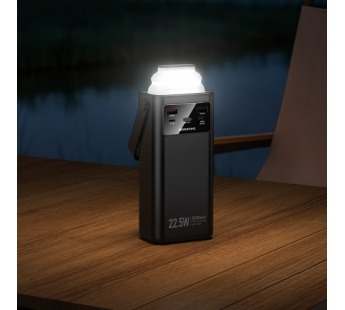 Внешний аккумулятор BOROFONE BJ65 30 000 mAh (2USB QC 3.0/PD 20W/фонарик/три кабеля/дисплей) черный#2135207