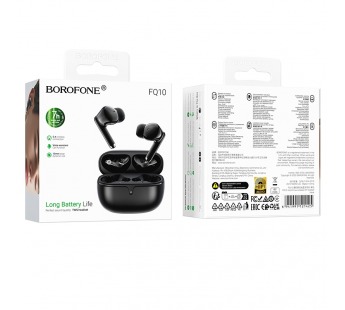 Беспроводные Bluetooth-наушники BOROFONE FQ10 черные#2091132