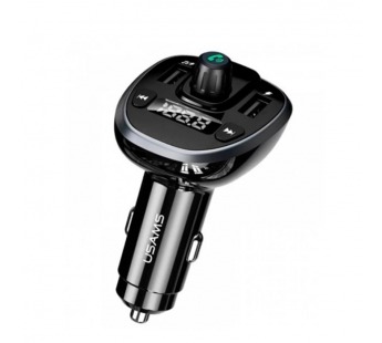 Авто FM модулятор USAMS CC115 GC01 (2USB/TF/дисплей) черный#2093949