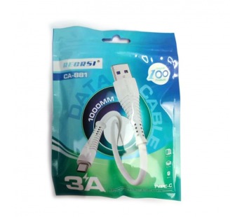 Кабель USB - Type-C RECRSI CA-881 (3A/1m) белый#2093028