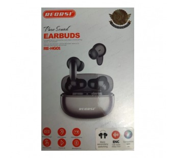 Беспроводные TWS наушники RECRSI RE-HG01 (8 ч/500 mAh) черные#2093795