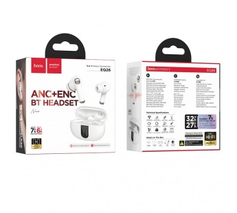 Беспроводные Bluetooth-наушники HOCO EQ26 ANC + ENC (белый)#2109582