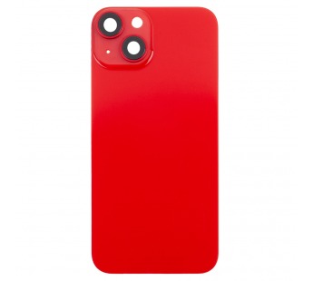 Задняя крышка для iPhone 14 (A2883) в сборе со стеклом камеры Красный (стекло, монолит, MagSafe, логотип) - Премиум#2123875