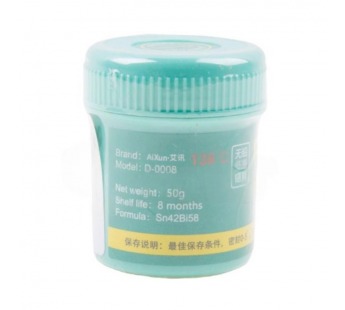 Паста паяльная Aixun AX-SP138M (50 г, низкотемпературная 138°C, бессвинцовая)#2103674