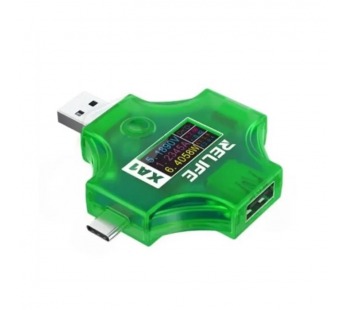 Тестер зарядного устройства Relife XA1 (многофункциональный 12 в 1, USB - USB/Type-C/Micro)#2104411
