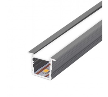 Профиль врезной 10x10 мм, 12В, 4000K, L=1,5 м, графит, шт#2132358