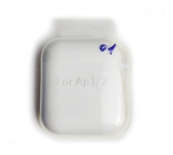 Чехол для наушников AirPods 1/2 Protection Case с карабином (01) белый#2095732