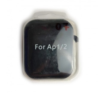 Чехол для наушников AirPods 1/2 Protection Case с карабином (07) черный#2095736