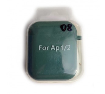 Чехол для наушников AirPods 1/2 Protection Case с карабином (08) ель#2095737