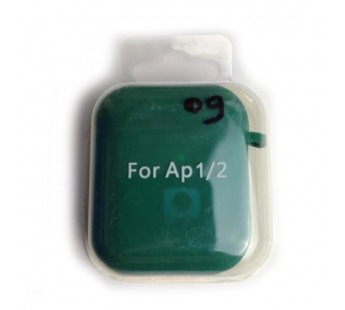 Чехол для наушников AirPods 1/2 Protection Case с карабином (09) темно-зеленый#2095738