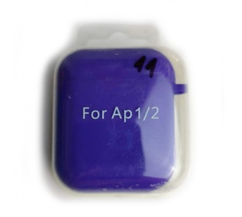 Чехол для наушников AirPods 1/2 Protection Case с карабином (11) фиолетовый#2095740