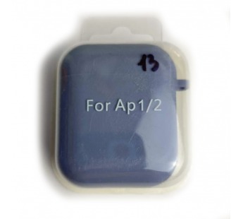 Чехол для наушников AirPods 1/2 Protection Case с карабином (13) серый#2095742