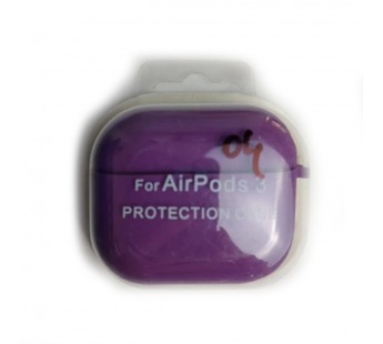 Чехол для наушников AirPods 3 Protection Case с карабином (04) светло-фиолетовый#2095768