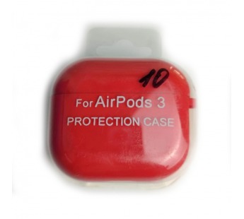 Чехол для наушников AirPods 3 Protection Case с карабином (10) красный#2095762