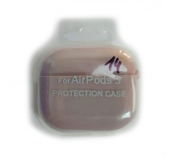 Чехол для наушников AirPods 3 Protection Case с карабином (14) пудра#2095758