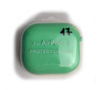 Чехол для наушников AirPods 3 Protection Case с карабином (17) мятный#2095756